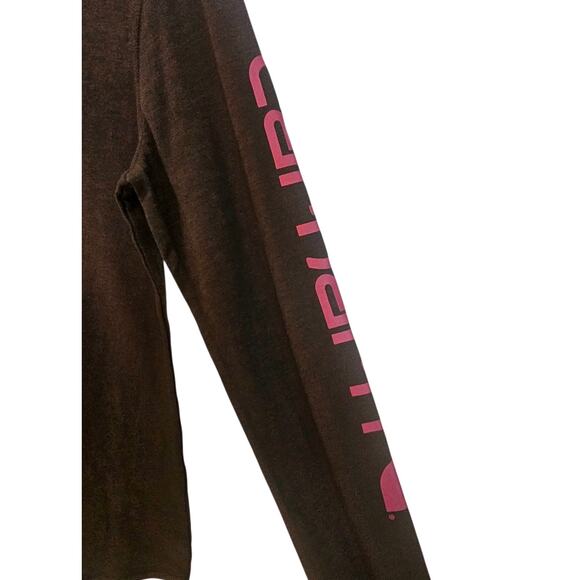Carhartt NWT Women's Brown V Neck Long Sleeve Shirt - Picture 3 of 5